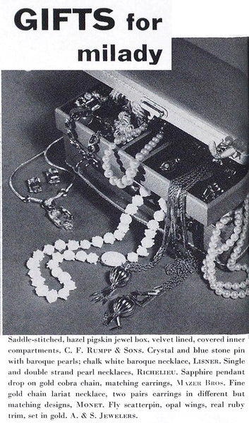 Rare Vintage MAZER BROS. 1940'S Rhinestones & Blue Topaz Crystals Necklace 16