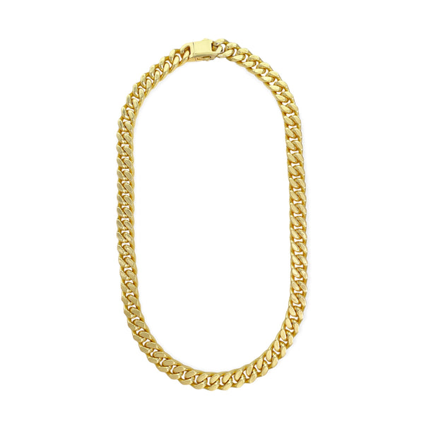 14K Gold Plated Stainless Steel Stamped Miami Cuban Chain - ALL SIZES –  Swag For The Low