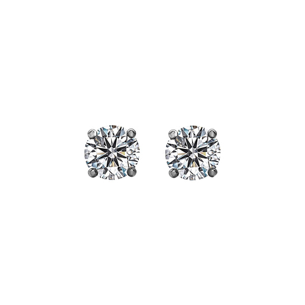 0.50tcw Round Diamonds in 14K White Gold Solitaire Stud Earrings