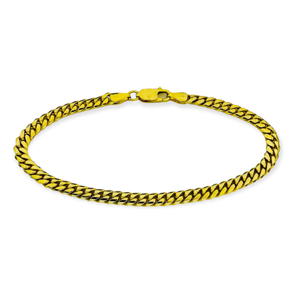 14K Solid Yellow Gold Miami Cuban Link Bracelet 8.5"