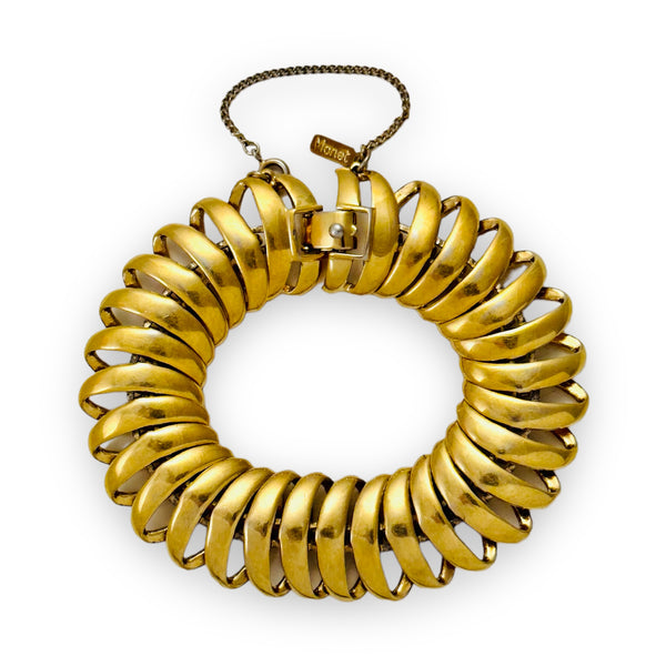 Vintage MONET Gold Plated Link Bracelet