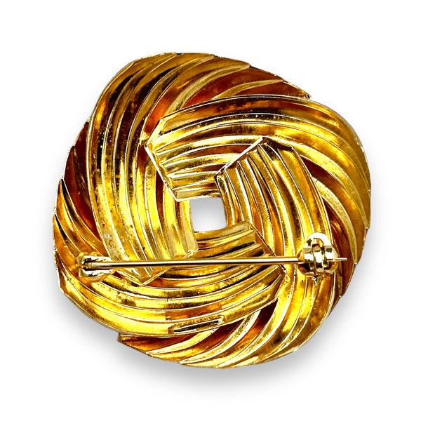 1960s Vintage Christian Dior Swirl Pinwheel Brooch Pin