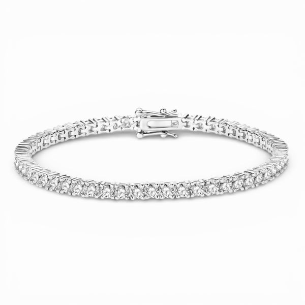 5.4ct Round Moissanite in 925 Sterling Silver Tennis Bracelet