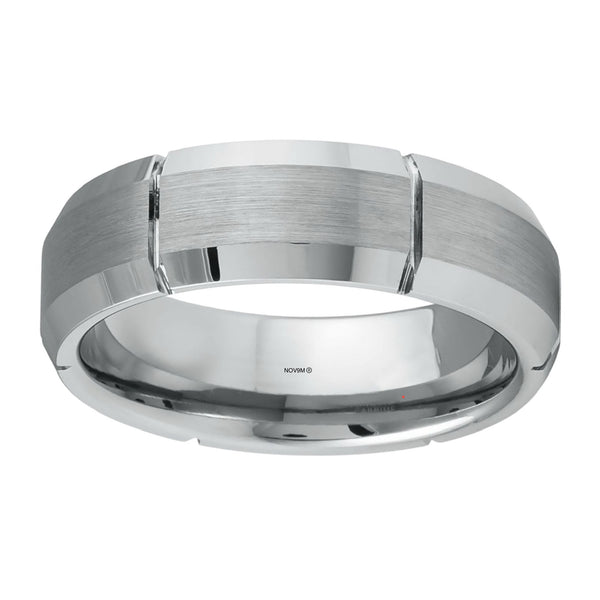 Tungsten Vertical Grooves 7mm Men's Wedding Ring