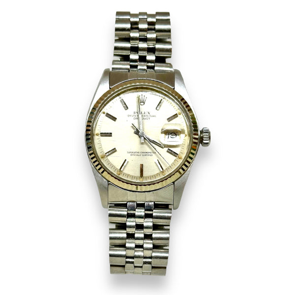 1980s Vintage Rolex Datejust Oyster Perpetual Jubilee Bracelet Watch