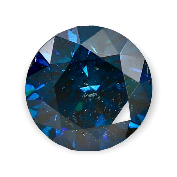 0.79ct Round Fancy Blue Brilliant Cut Loose Diamond