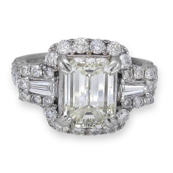 Emerald cut 2025 filigree engagement rings