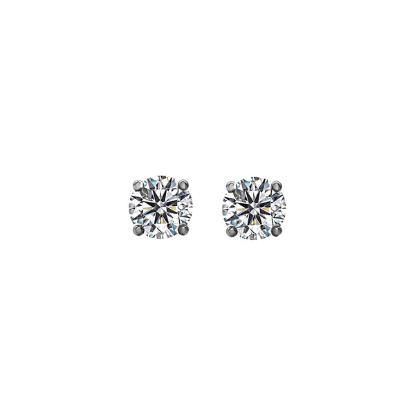 0.30tcw Round Diamonds in 14K White Gold Solitaire Stud Earrings