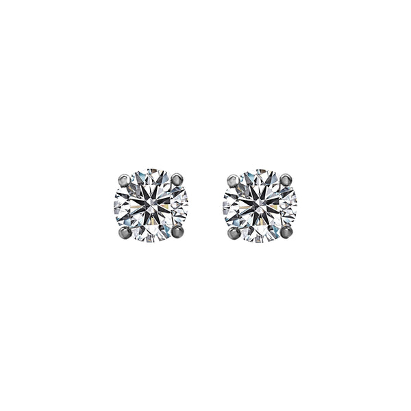 0.42tcw Round Diamonds in 14K White Gold Solitaire Stud Earrings