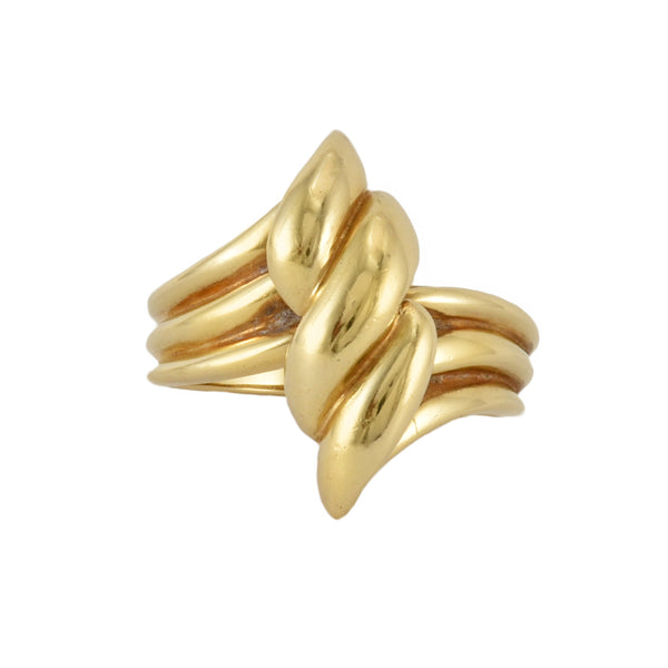 14K Yellow Gold 60's Vintage Classic Style Ring - Size 7