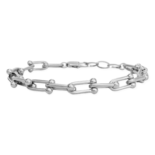 316L Stainless Steel U-Link Bracelet 8.5"