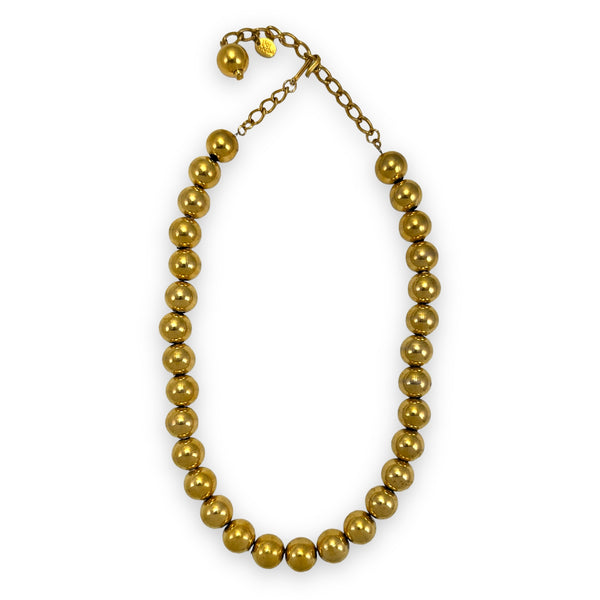 1960’s Vintage HOBÈ Gold Ball Chain Choker Necklace